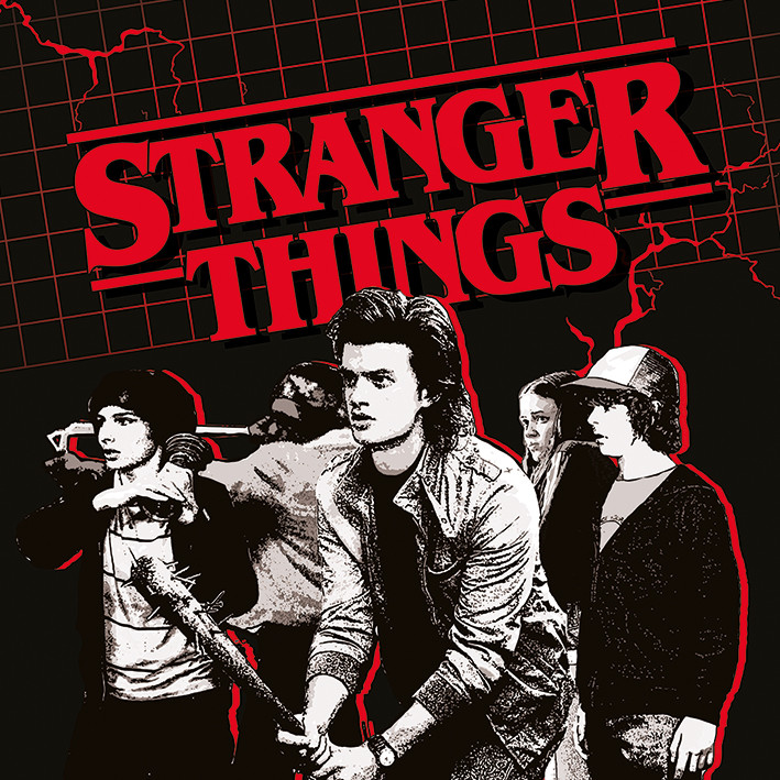Canvastavla Stranger Things - Action Ready
