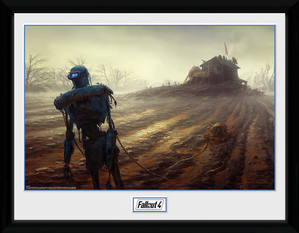 Fallout 4 - Farming Robot gerahmte Poster
