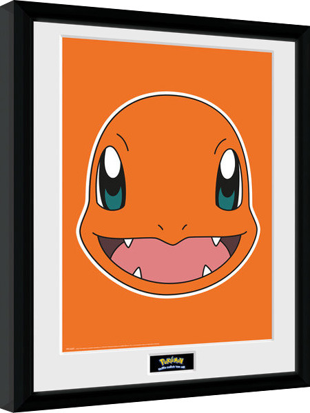 Pokemon - Charmander Face gerahmte Poster