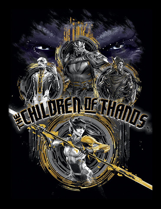 Gerahmte Poster Avengers Infinity War - Children of Thanos Stencil