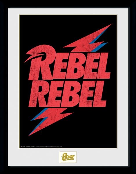 David Bowie Rebel Rebel Logo Gerahmte Poster Bilder Kaufen Bei Europosters