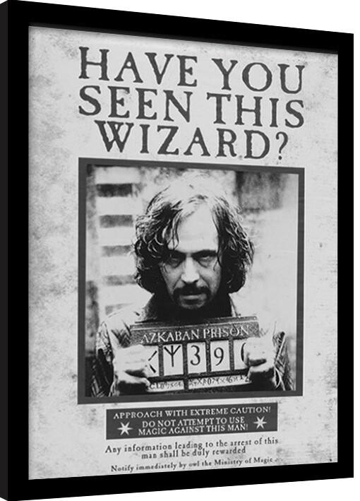 Indrammet plakat Harry Potter - Sirius Wanted