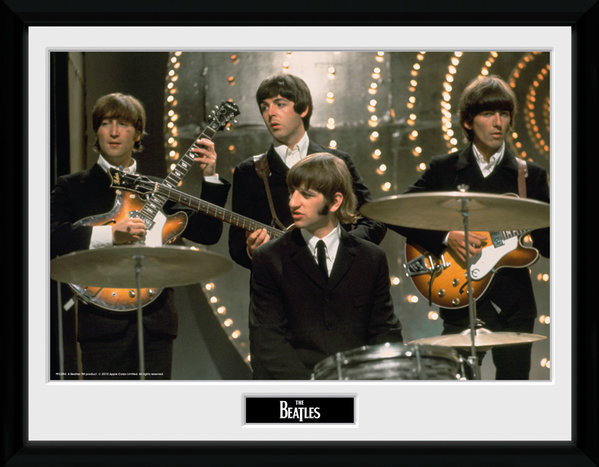 Indrammet plakat The Beatles - Live