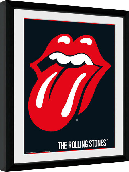 Indrammet plakat The Rolling Stones - Lips