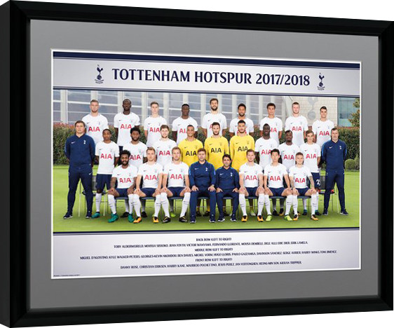 Hotspur Team Photo 17/18 indrammet plakat, Billede på Europosters.dk
