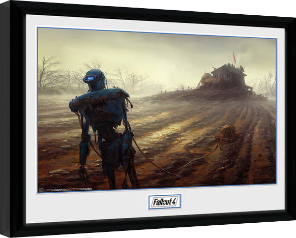 Fallout 4 - Farming Robot indrammet plakat