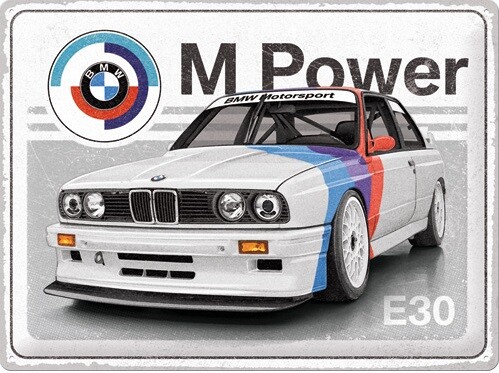 BMW - E30 M Power  Blechschilder zum Sammeln für deine Wand