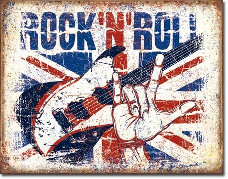 Metallschild Rock n Roll