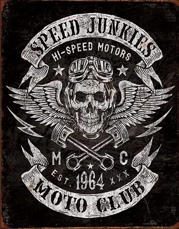 Metallschild Speed Junkies