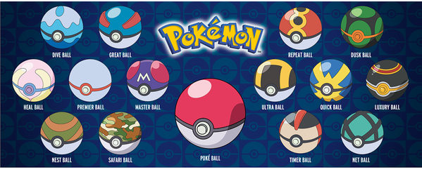 Bögre Pokémon - Ball Varieties