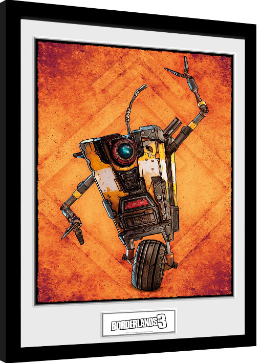 Zarámovaný plakát Borderlands 3 - Claptrap