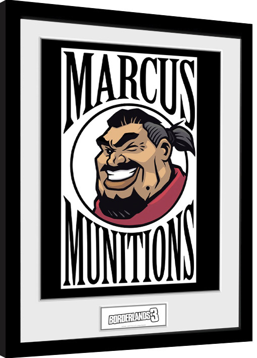 Zarámovaný plakát Borderlands 3 - Marcus Logo