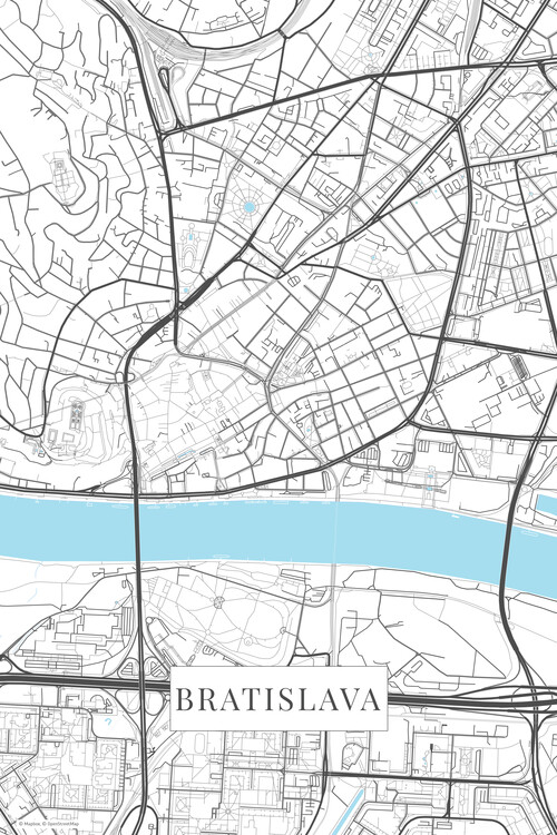 Samolepka Bratislava white