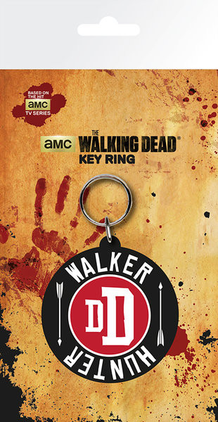 THE WALKING DEAD DARYL DIXON WALKER HUNTER RUBBER KEYRING NEW OFFICIAL MERCH