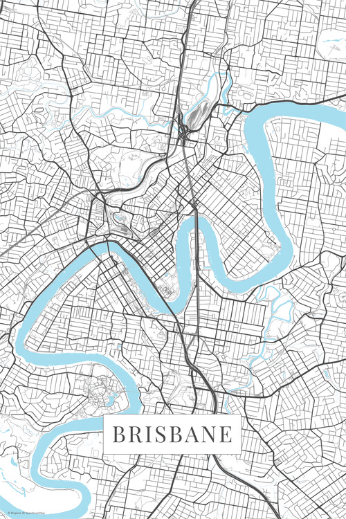 Samolepka Brisbane white