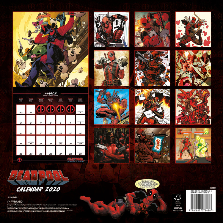 Deadpool Calendari da muro 2026 Compra su Europosters