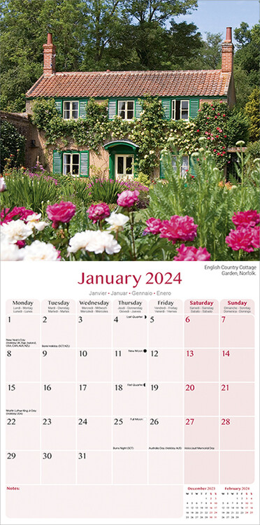 Calendario Da Parete 2024 - Dal Giardino Alla Cucina - From Garden To  Kitchen - Calendario In Inglese Comprende 180 Adesivi : :  Cancelleria e prodotti per ufficio