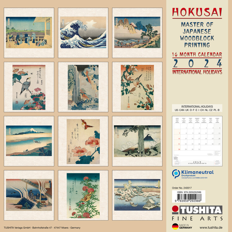 Calendario da Parete 2024 - 30 x 29 Cm JAPANESE SCHOOL