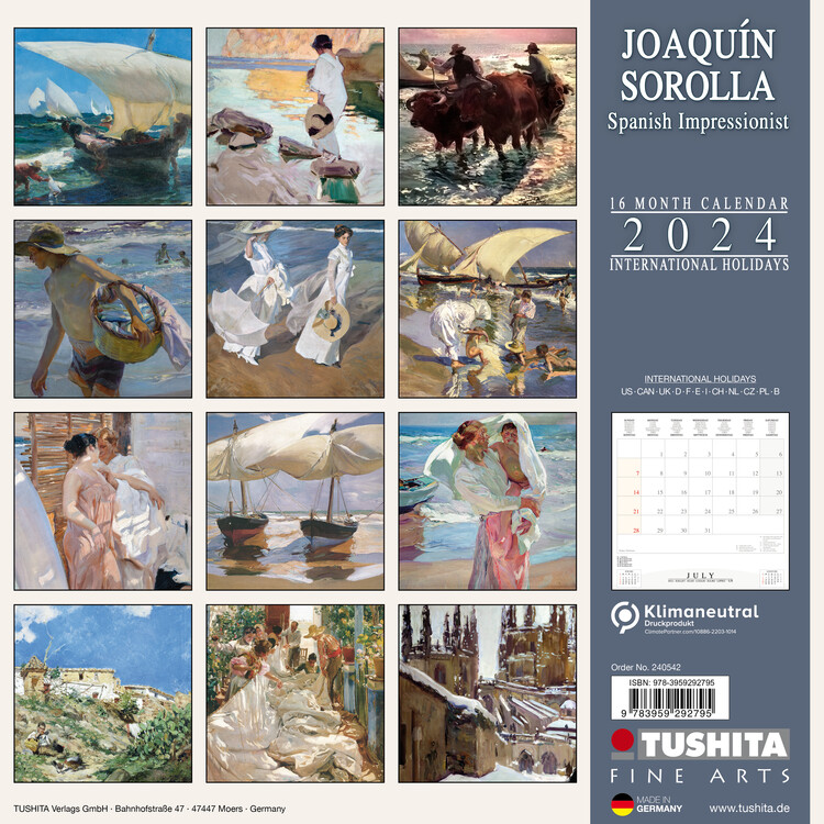Joaquín Sorolla - Spanisch Impressionist - Calendari da muro 2024