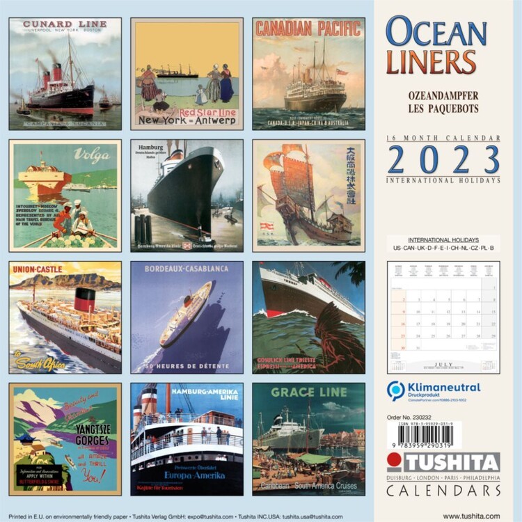 Ocean liners Calendari da muro 2023 Compra su Europosters