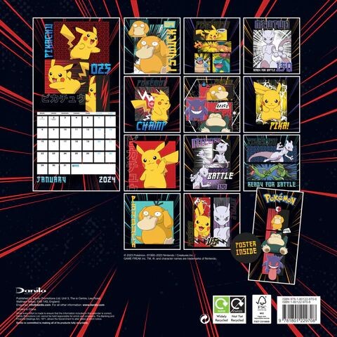 Pokemon - Calendari da muro 2024