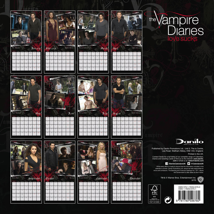 The Vampire Diaries Calendari da muro 2025 Compra su Europosters