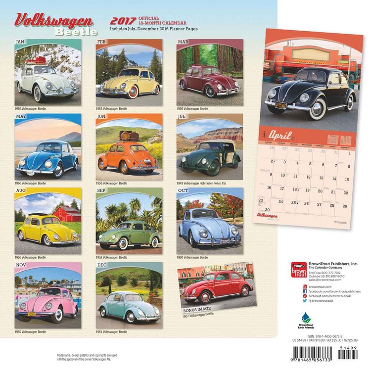 Volkswagen Beetle Calendari Da Muro Compra Su Europosters