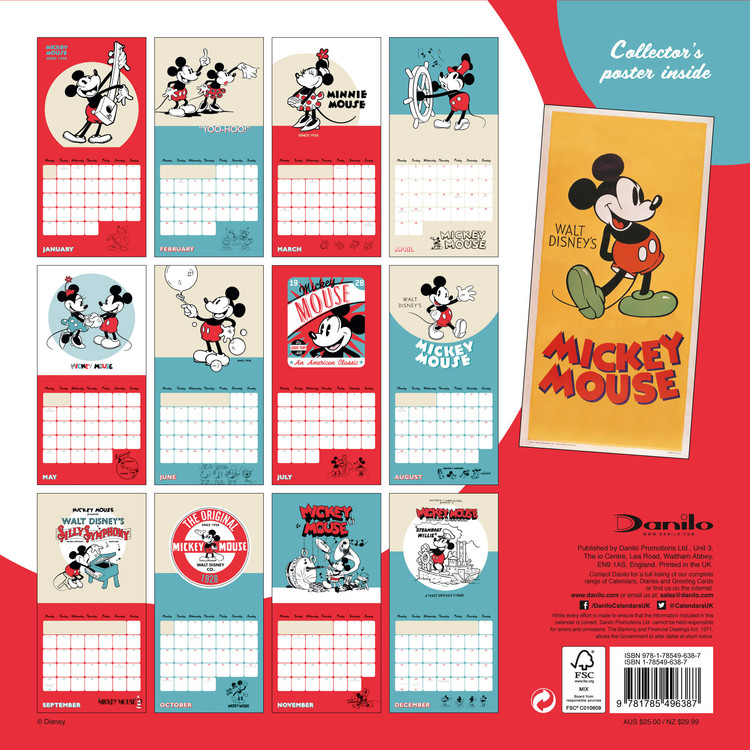 Mickey Mouse 90th Anniversary Calendari Da Muro Compra Su Europosters It