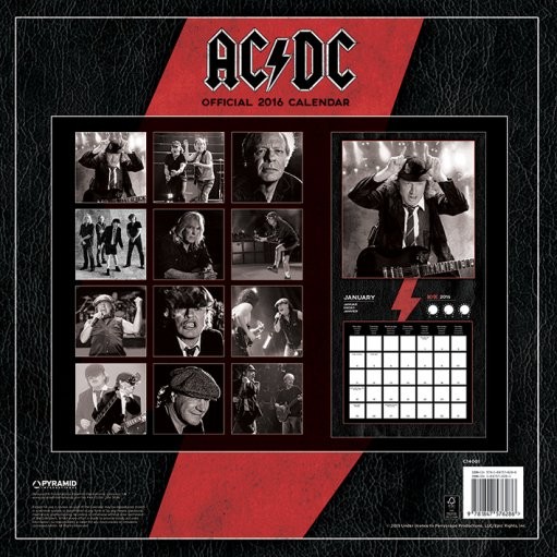 AC/DC Calendario 2020 Calendarios, agendas y organizadores personales