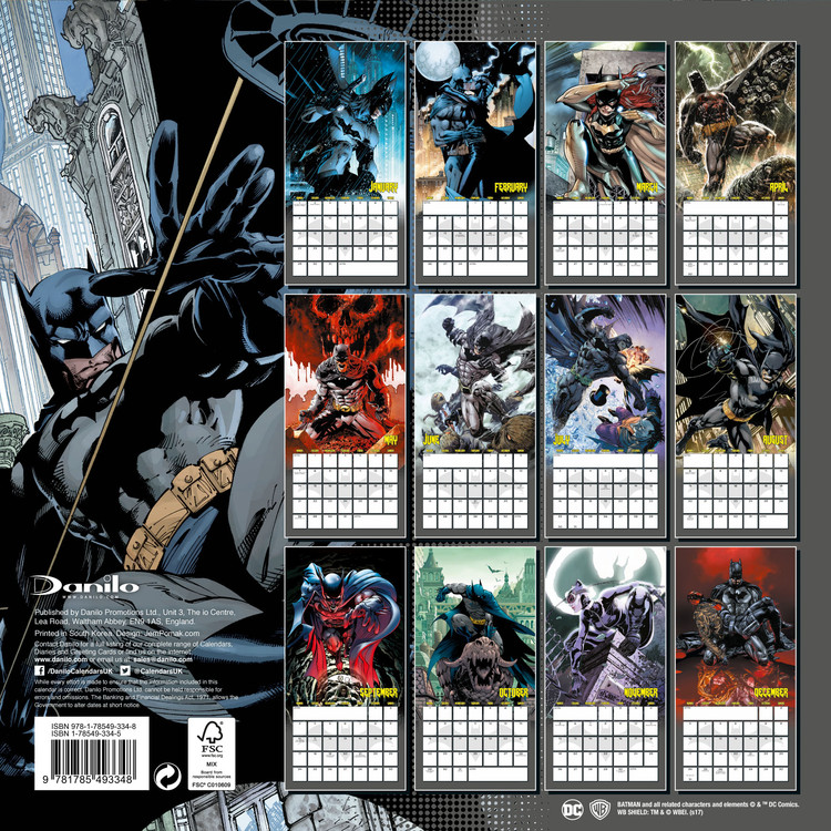 Calendario 2021 Batman Comics Europosters It