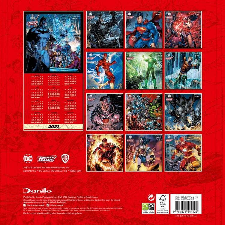 DC Comics - Calendari da Muro 2021 | Compra su Europosters.it