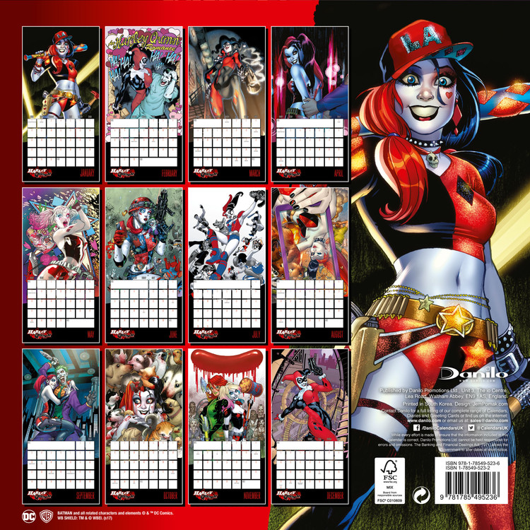 Harley Quinn Calendari da Muro 2022 Compra su Europosters.it