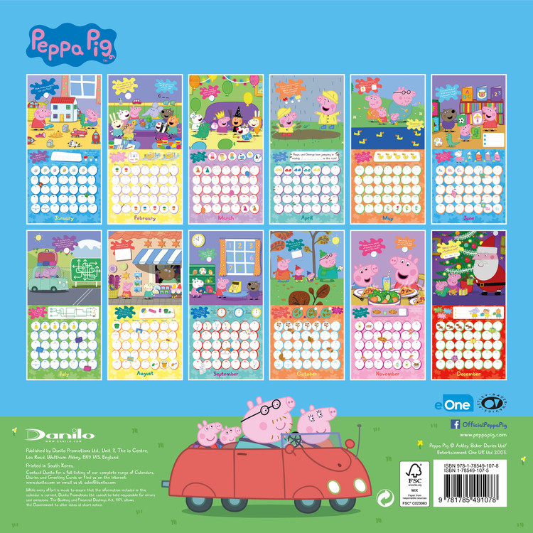 Peppa Pig Calendari da Muro 2017 Compra su Europosters.it