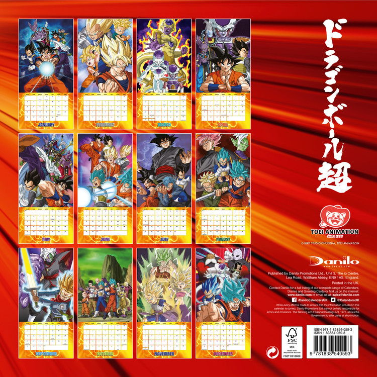 Dragon Ball Z Calendarios de pared Consíguelos en Eurposters.es
