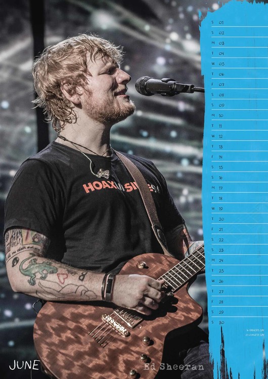 Ed Sheeran Calendarios de pared Consíguelos en Eurposters.es