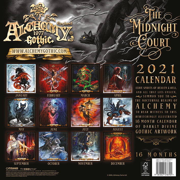 Alchemy Gothic Calendarios de pared 2021 Consíguelos en Posters.es