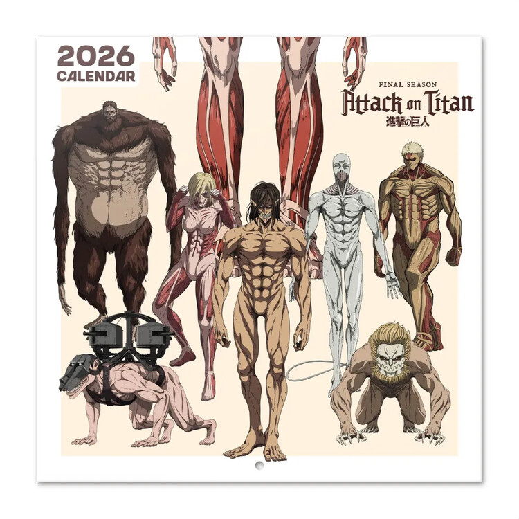 Calendario 2026 Attack on Titan