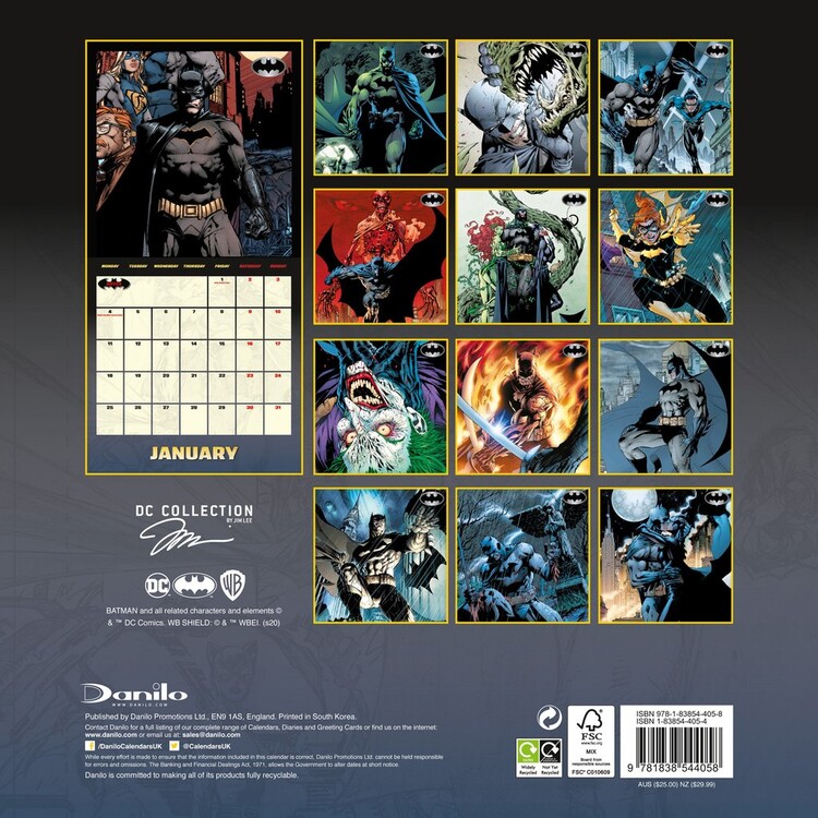 Calendrier Bandas 2023 Batman Comics - Calendarios De Pared 2021 | Consíguelos En Eurposters.es