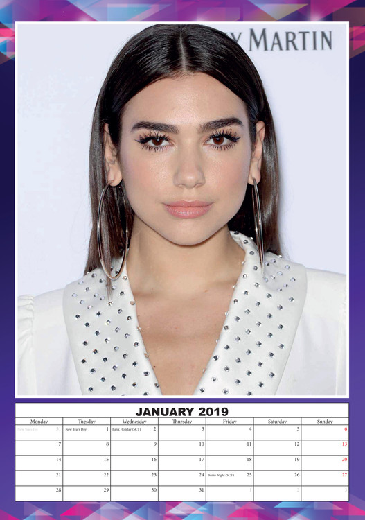 Dua Lipa - Calendarios de pared 2019 | Consíguelos en Eurposters.es Dua Lipa - Calendarios de pared 2019 | Consíguelos en Eurposters.es