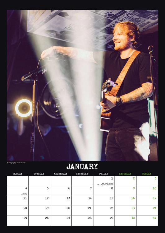 ed sheeran 2021 calendar Ed Sheeran Calendarios 2021 ed sheeran 2021 calendar
