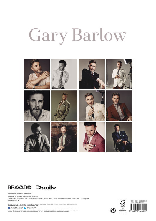 Gary Barlow - Calendarios de pared 2023 | Consíguelos en Posters.es