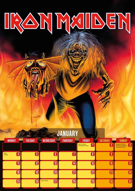 Iron Maiden Calendarios 2021