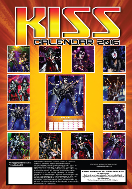 Calendário Para 2025 KISS - DRM-015