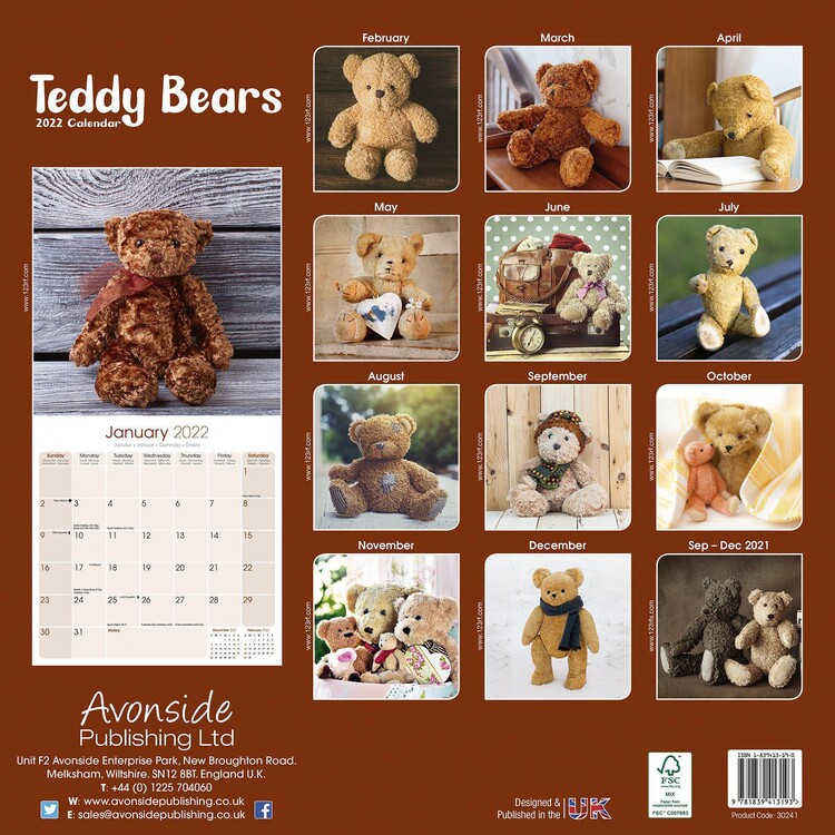 Teddy Bears Calendarios de pared 2024 Consíguelos en Posters.es