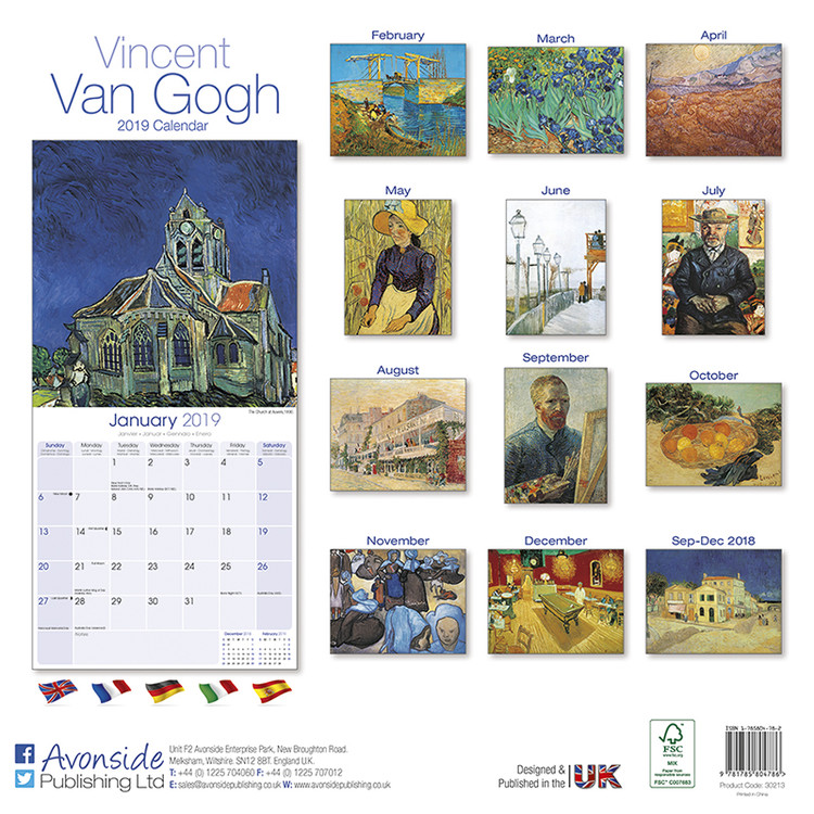 Van Gogh Calendarios de pared 2025 Consíguelos en Posters.es