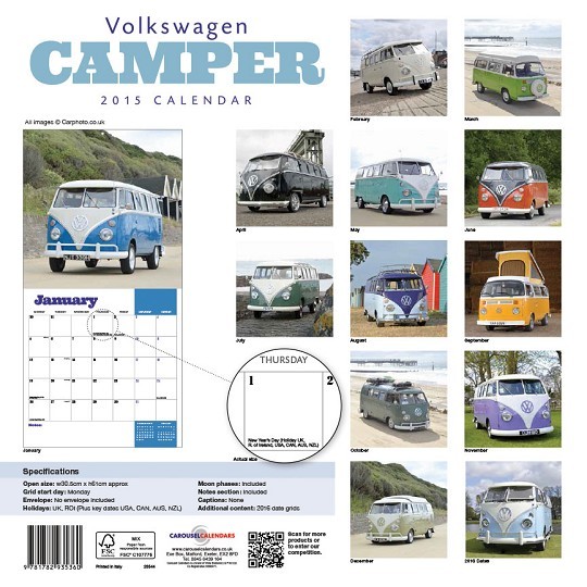 VW Volkswagen Camper Calendarios 2021