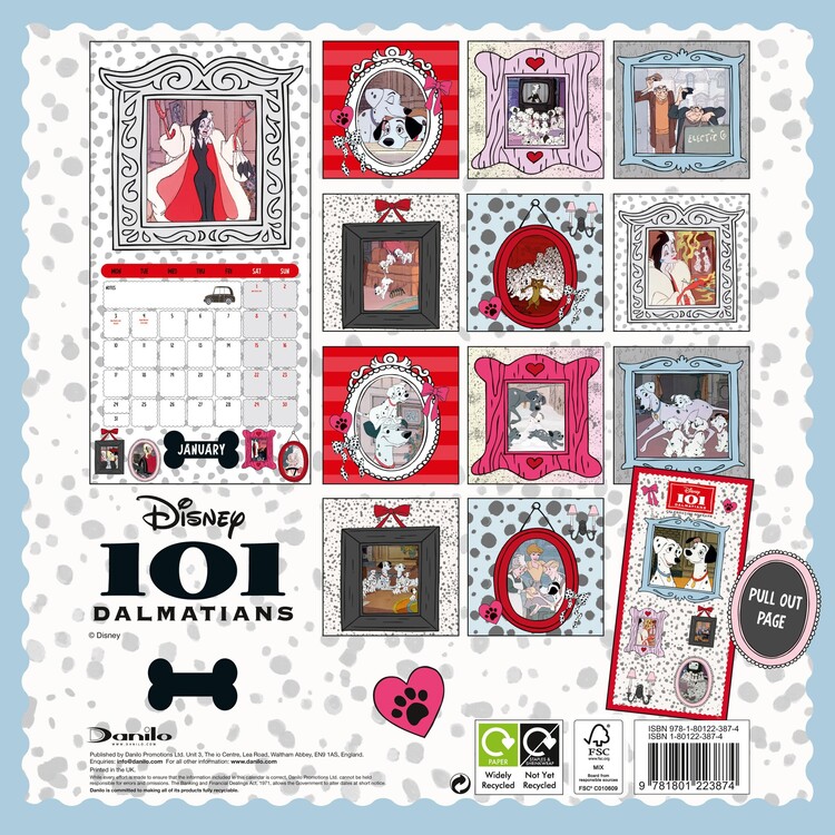 101 Dalmatians Wall Calendars 2024 Buy at Europosters