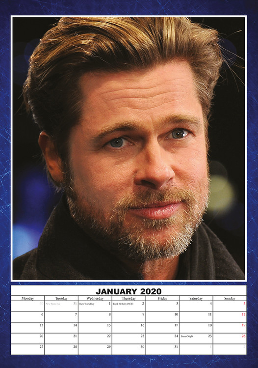 Pitt 2022 Calendar Brad Pitt - Wall Calendars 2020 | Large Selection