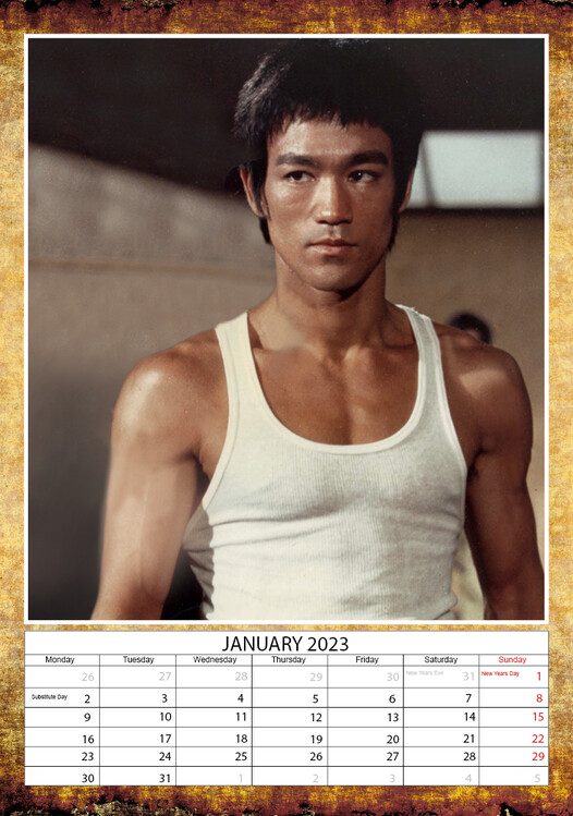 Bruce Lee Wall Calendars 2023 Buy at UKposters