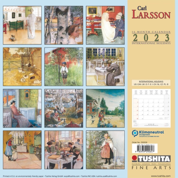 Carl Larsson 2025 Wall Calendar